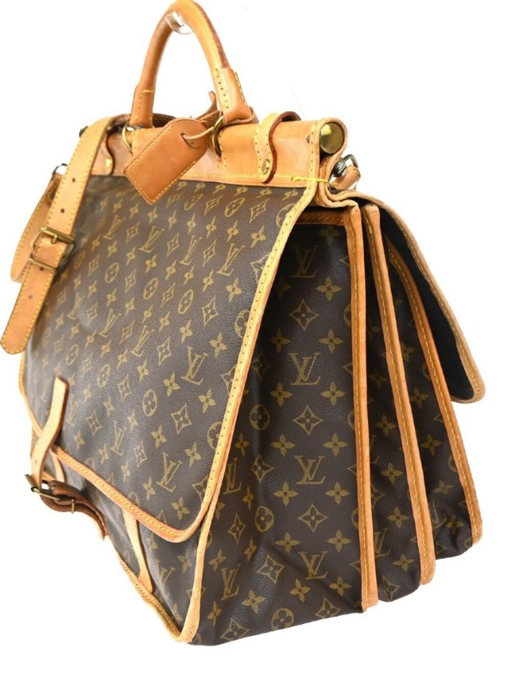 LOUIS VUITTON LV Sac Kleber Shoulder Bag Monogram Leather Brown M58122 13KC407 - Picture 2 of 16